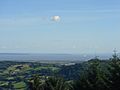 View from Twmbarlwm looking out over the Bristol Channel