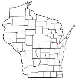 Location of Oneida, Wisconsin
