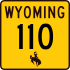 Wyoming Highway 110 marker
