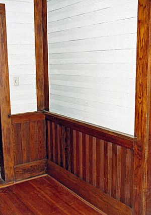 Wainscotting within the dining room of the Southgate-Lewis House