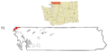 Whatcom County Washington Incorporated and Unincorporated areas Blaine Highlighted