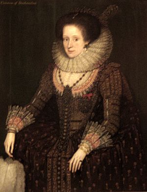 'Margaret Hay, Countess of Dunfermline', oil on canvas painting by Marcus Gheeraerts the Younger, Dunedin Public Art Gallery