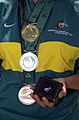 291000 - Paralympic gold silver bronze medals BHP diamond pin - 3b - 2000 Sydney medal photo