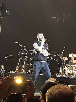 Adam Levine performing in Sydney