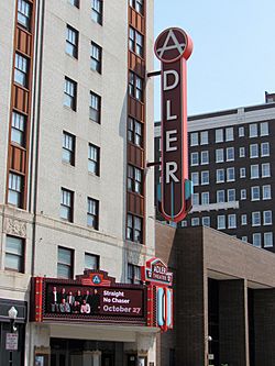 Adler Theatre marquee