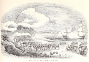 Attack on Oswego, War of 1812, Harpers Magazine, Vol 28, 1864