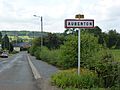 Aubenton (Aisne) city limit sign