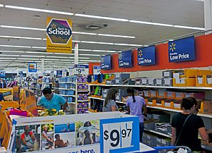 Back-to-school sale at Wal-Mart, Newburgh, NY