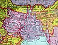 British India 1940 Assam Bihar Sikkim Arunachal Pradesh Mizoram Nagaland Tripura Burma Bhutan Map