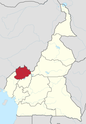 Location of the Northwest Region within Cameroon