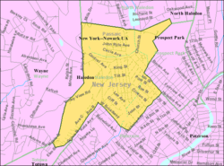 Census Bureau map of Haledon, New Jersey