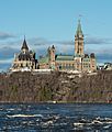 Centre Block and Library of Parliament, Ottawa, West view 20170422 2