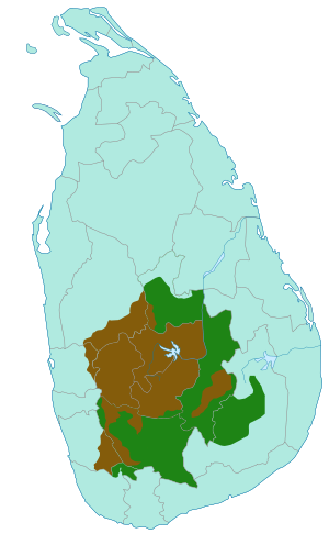 Coffee growing districts in Sri Lanka