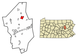 Location of Stillwater in Columbia County, Pennsylvania.