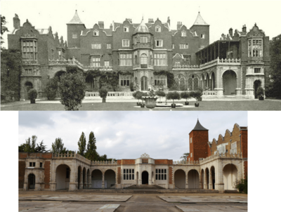 Comparison of Holland House, Kensington, in 1896 and 2014.png