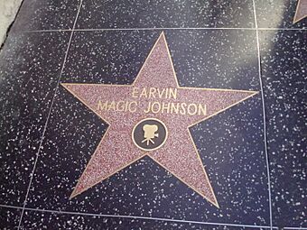 Earvin Magic Johnson's star on the Hollywood Walk of Fame