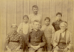 Eliza Splitlog, Mathias Splitlog, Rev. William Henry Ketcham, and children