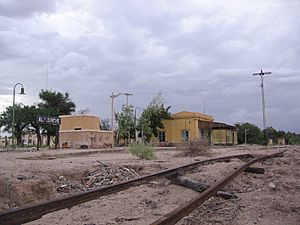 Alpasinche train station of the abandoned A5 branch of the former Belgrano Railway