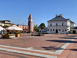 Classicist town hall at the Hetman Stefan Czarnecki Square