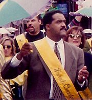 French Quarter Festival 1996, Opening Parade - Banner - crop Troy Carter