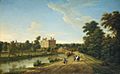 George Lambert - View of Dunton Hall, Lincolnshire (1739)