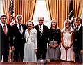 Gerald Ford family in the Oval Office in 1974