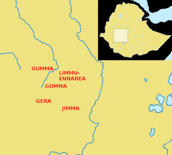 The five Oromo kingdoms of the Gibe region