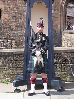Guard outside Edinburgh Castle