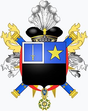 Heraldic achievement of Laurent de Gouvion Saint-Cyr, Comte de Gouvion-Saint-Cyr