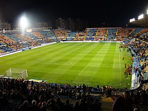 Het stadion van Levante, vanaf de noordtribune