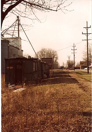 Homer, Indiana train cars, 1982