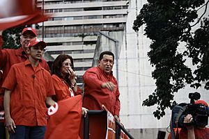 Hugo Chávez y Cilia Flores