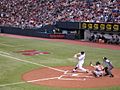 Joe Mauer-swing-Metrodome-20060611