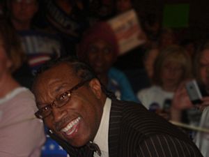 John Wiley Price at Hillary Clinton Rally Dallas 2008-focus