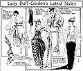 Lady Duff Gordon styles sketched by Marguerite Martyn, 1918