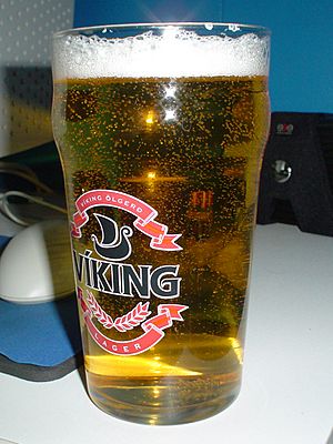 Lager beer in glass