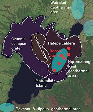 Lake taupo landsat & volcanic features