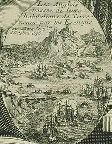 Les Anglais attaqués par les Français à Terre-Neuve en 1696