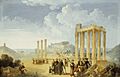 Louis-Francois Edward Cassas - The temple of Olympian Zeus