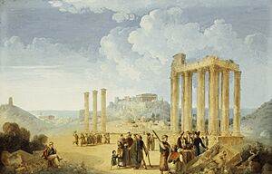 Louis-Francois Edward Cassas - The temple of Olympian Zeus