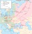 Major russian gas pipelines to europe