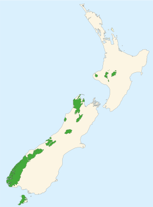 Map of New Zealand National Park