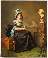Marie-Victoire Lemoine - Portrait of a Female Artist - NM 7332 - Nationalmuseum