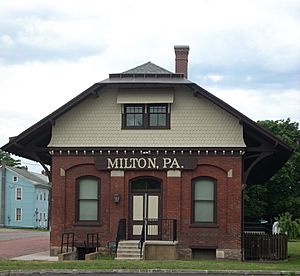 Milton's old railroad depot and current borough office.