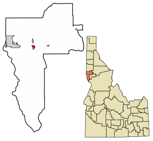 Location of Sweetwater in Nez Perce County, Idaho.