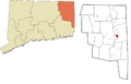 Northeastern Connecticut incorporated and unincorporated areas, Danielson borough highlighted