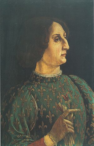 Piero Pollaiuolo - Portrait of Galeazzo Maria Sforza - Uffizi 2