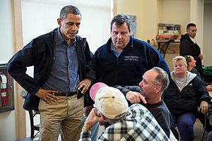 President Barack Obama Tours Storm Damage in New Jersey 7
