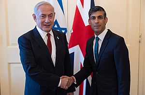 Prime Minister Sunak met with Prime Minister Netanyahu at 10 Downing Street in 2023
