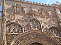 Principal facade of Santa María la Real Church - color photo - Aranda de Duero - Spain